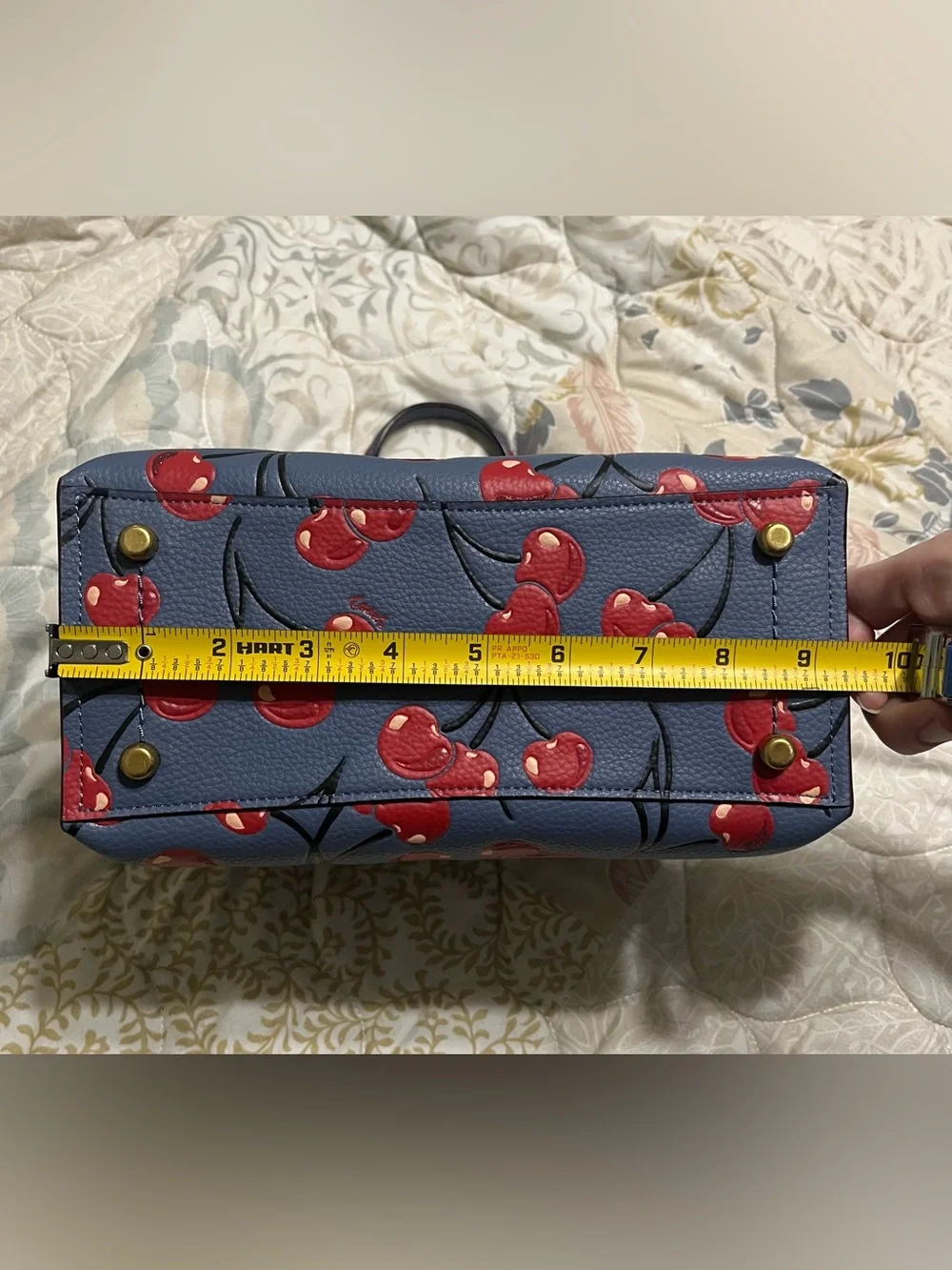 Coach Willow 24 in Blue with Cherry Print!